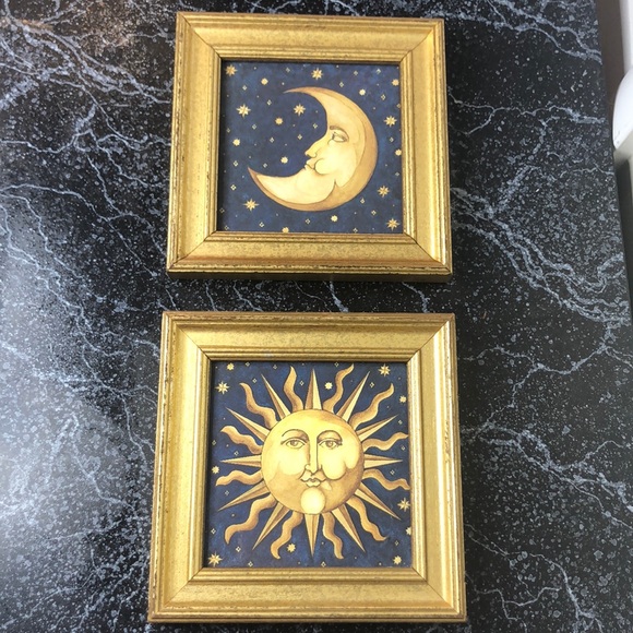 ✅SOLD Vintage celestial sun & moon pictures